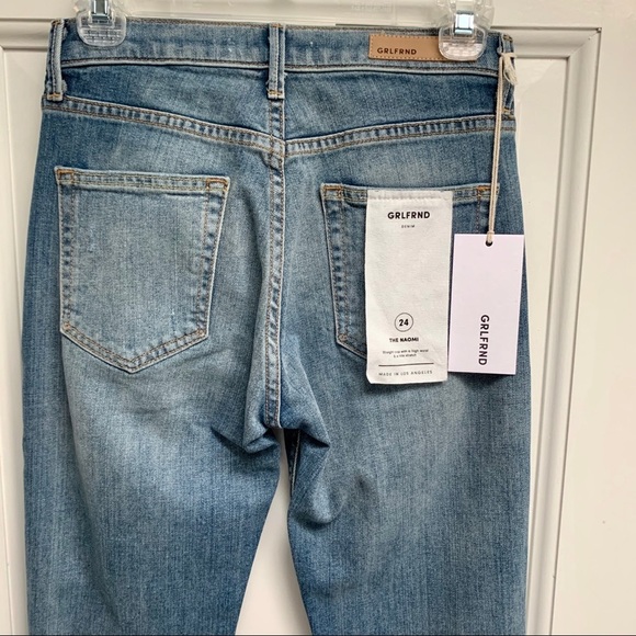 NWT GRLFRND Naomi High-Rise Straight Jeans Sz 25 - Picture 9 of 10